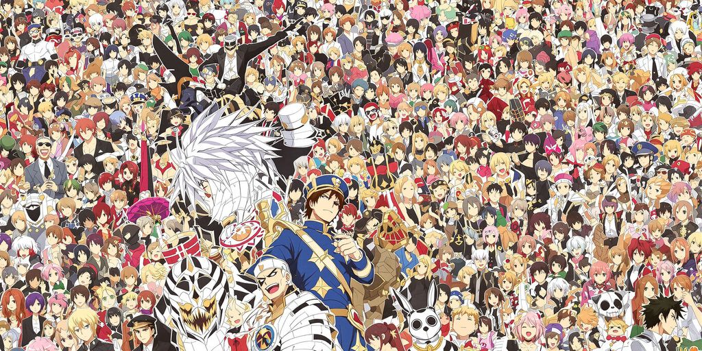 Anime characters diverse styles on Crunchyroll.